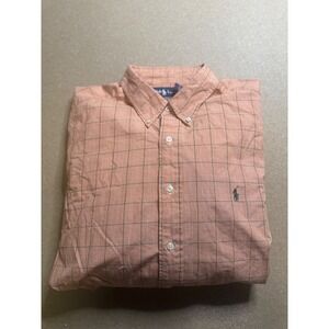 Ralph Lauren Classic Fit Plaid Button Down Shirt Mens Extra Large XL‎